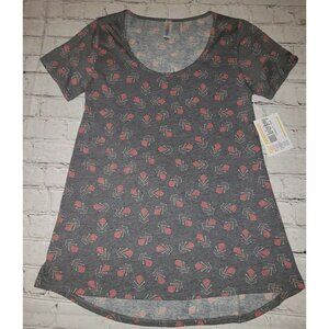 𝅺NWT Lularoe Classic T Short Sleeve T-Shirt Women's Size XXS Geometric Pattern